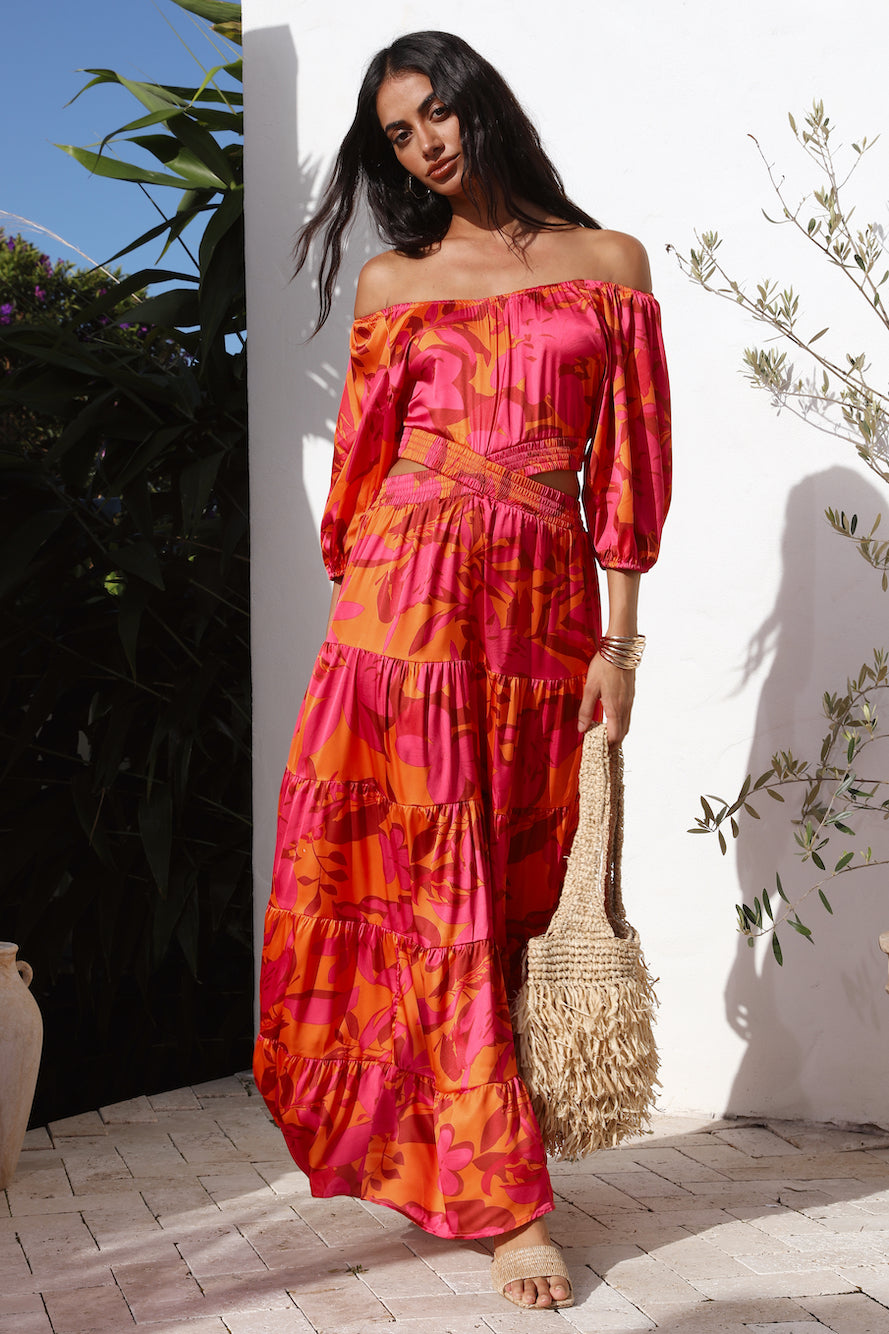 Adventures in Rome Maxi Dress Pink-Roy Dress