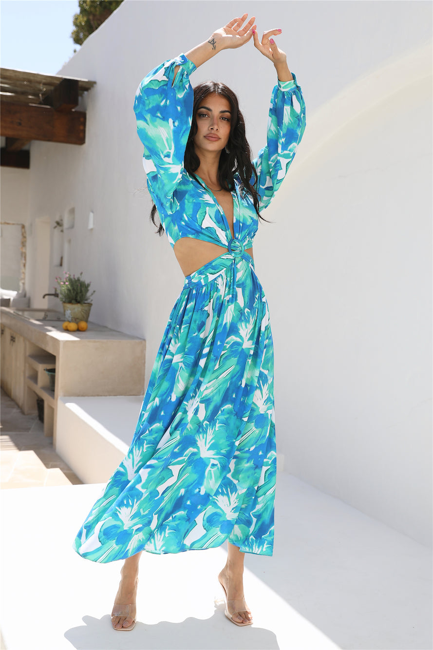 Big Dreamer Maxi Dress Blue-Roy Dress
