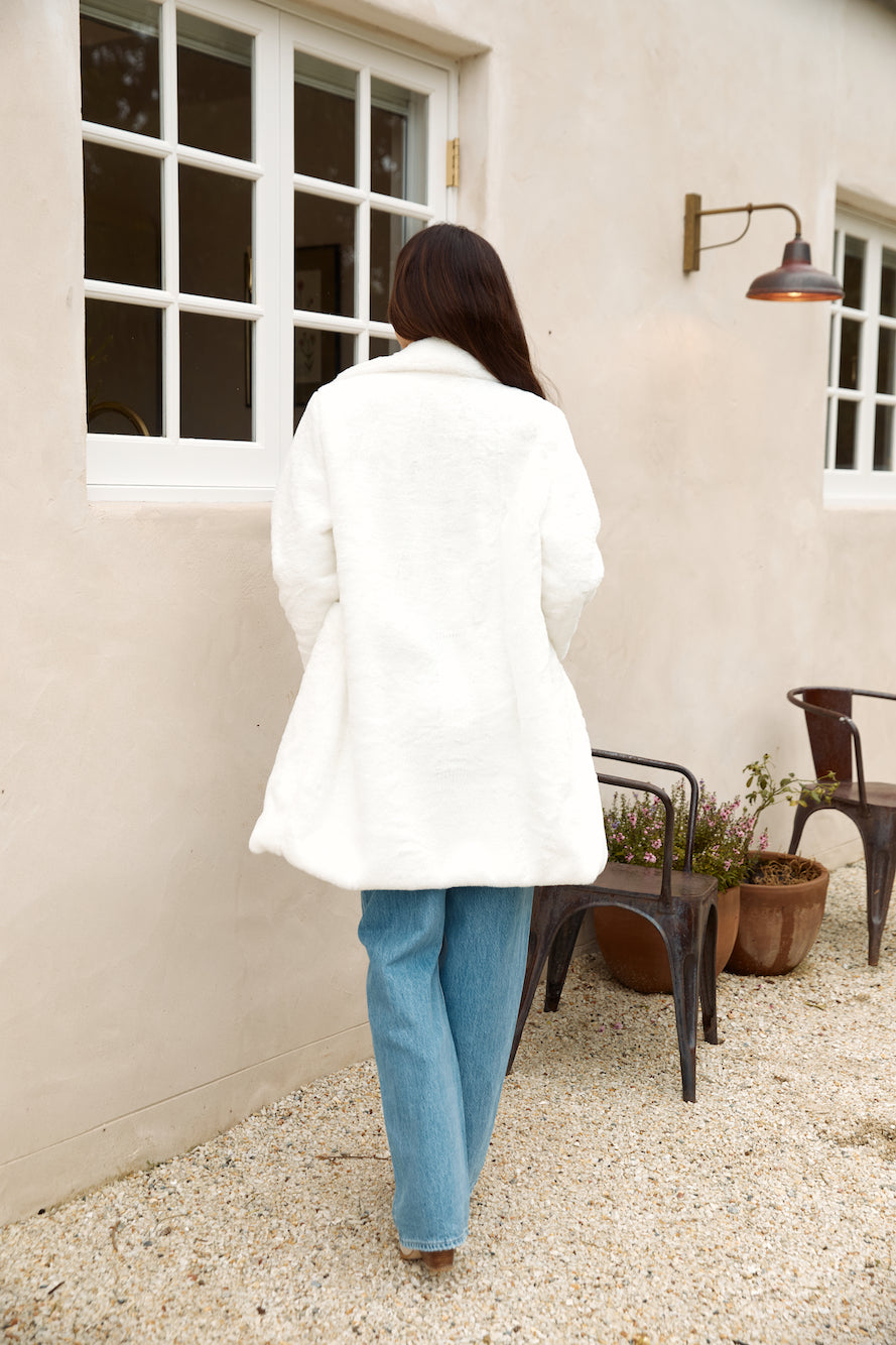 Fuzzy Feeling Coat White-Roy Dress