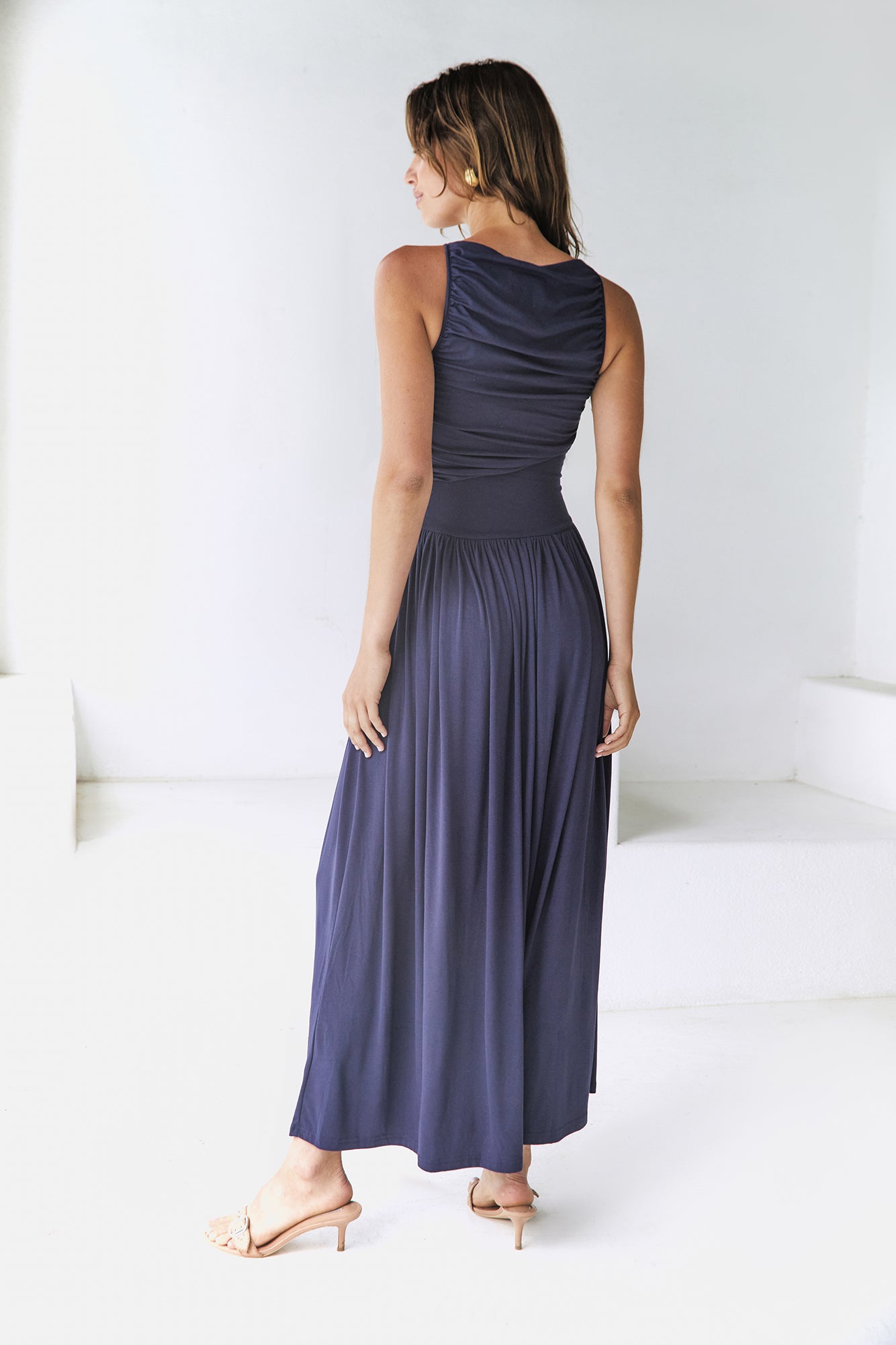 Nalla Maxi Dress Navy-Roy Dress