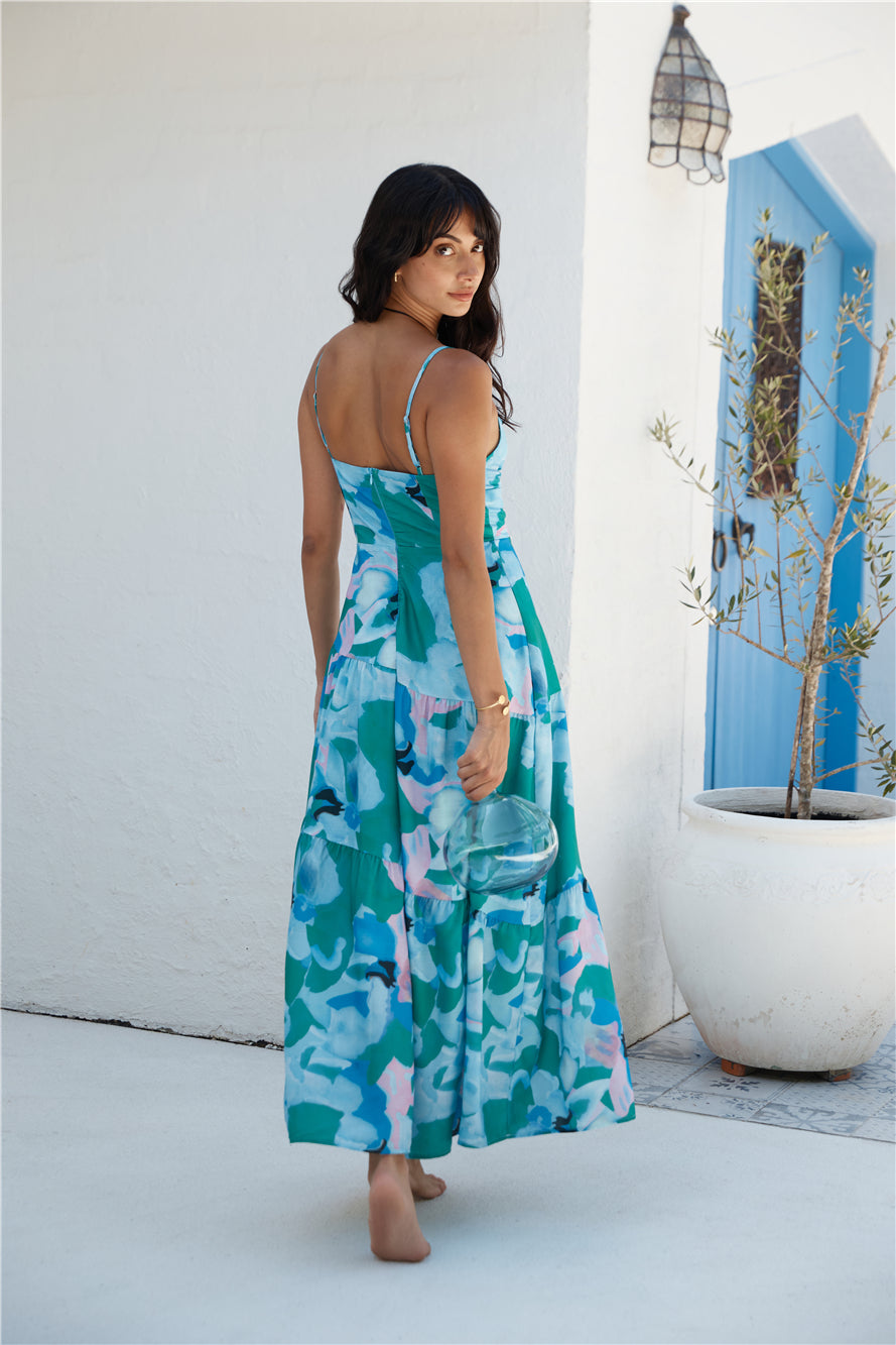 Aurora Lights Maxi Dress Blue-Roy Dress