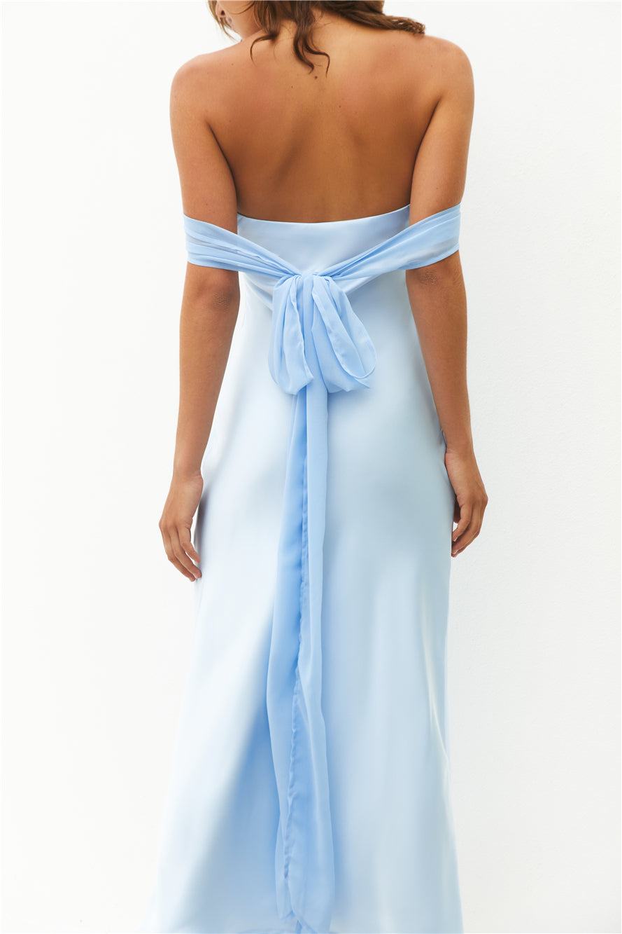 Cleo Cove Strapless Maxi Dress Blue-Roy Dress