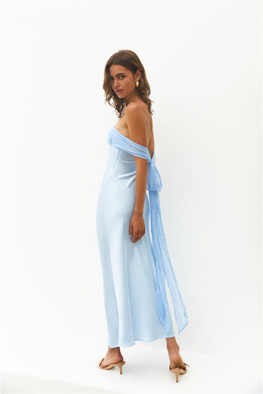 Cleo Cove Strapless Maxi Dress Blue-Roy Dress