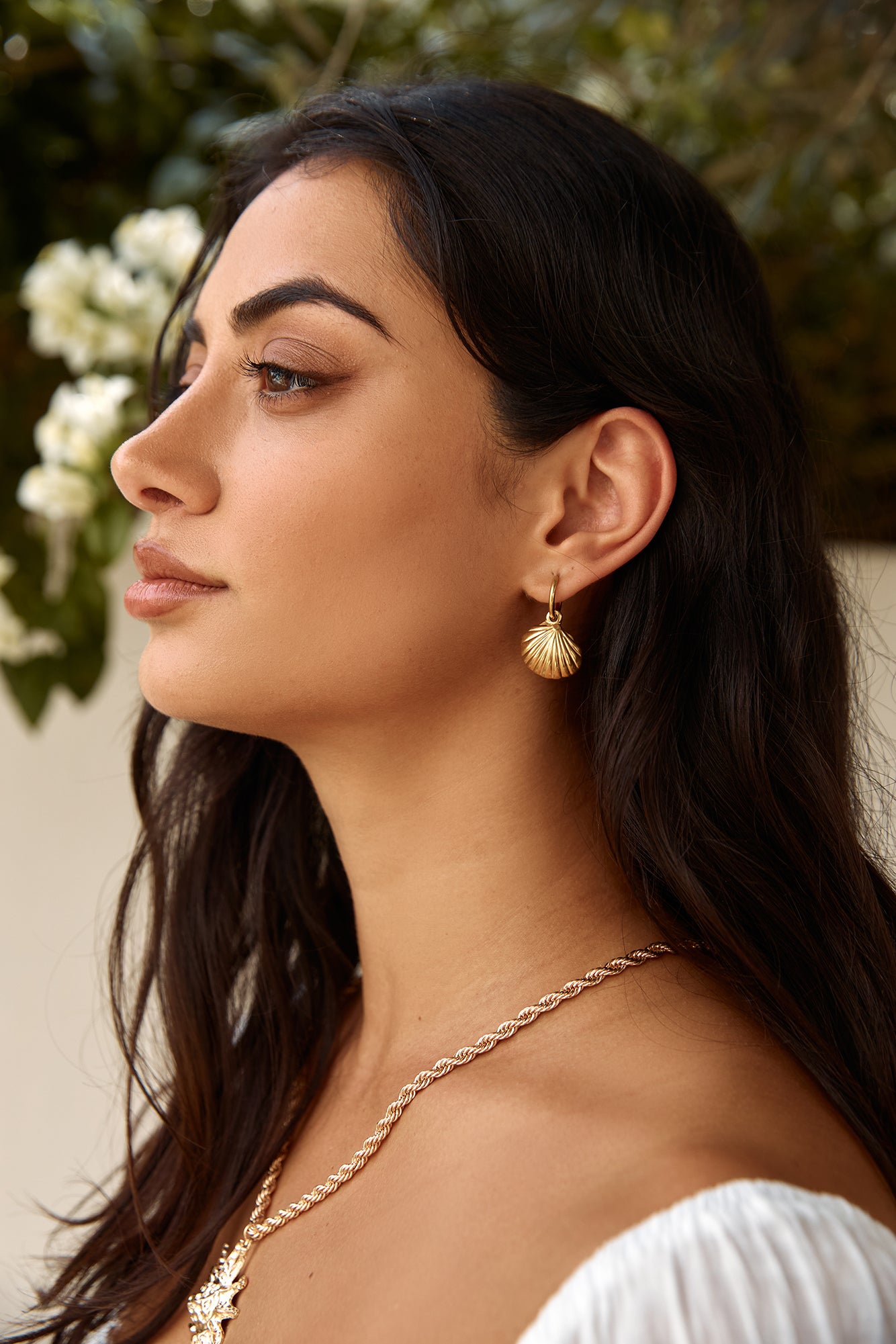 18k Gold Plated Shore Discovery Earrings Gold-Roy Dress