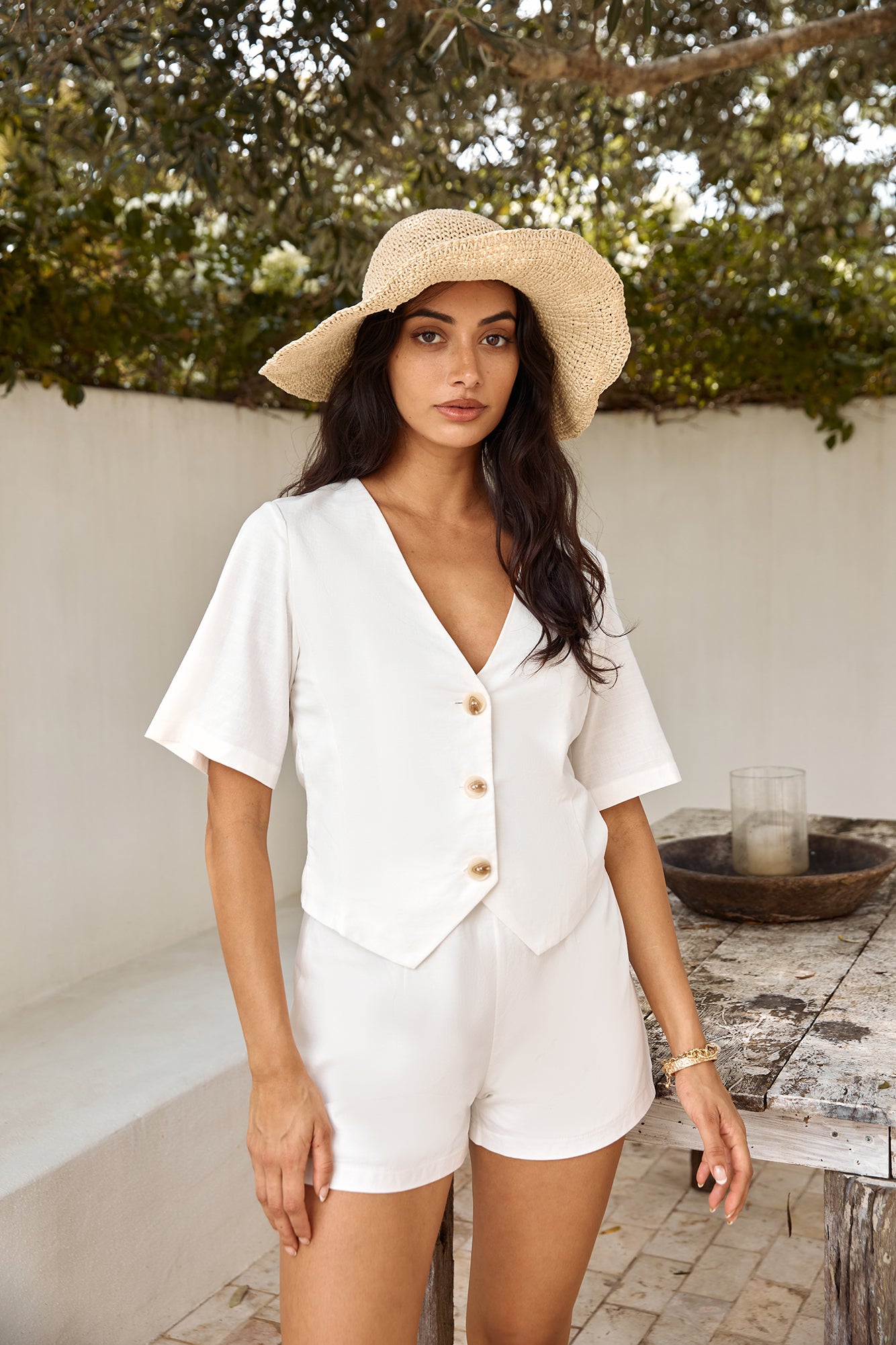 Big City Top White-Roy Dress