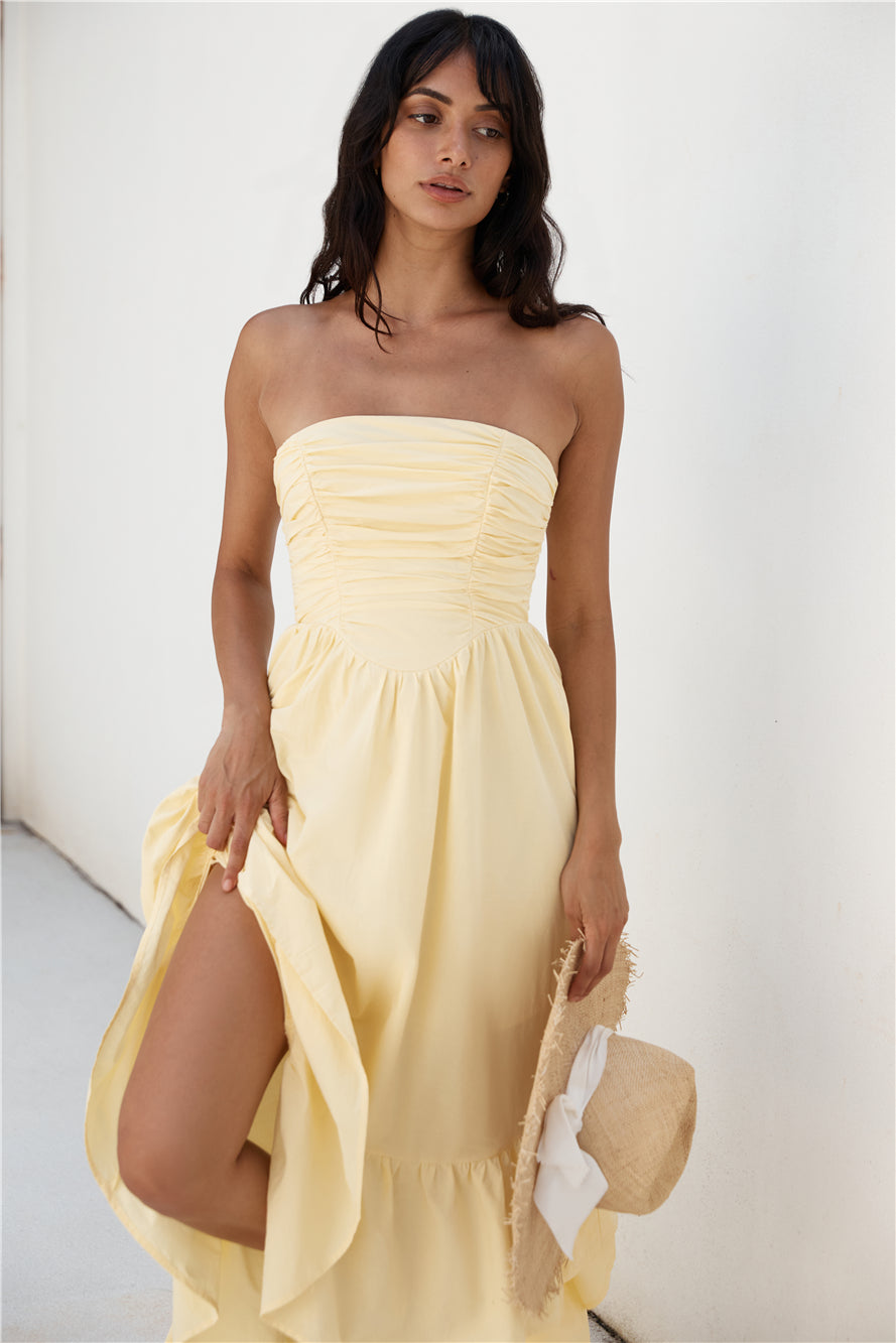 Love In The Summer Maxi Dress Yellow-Roy Dress