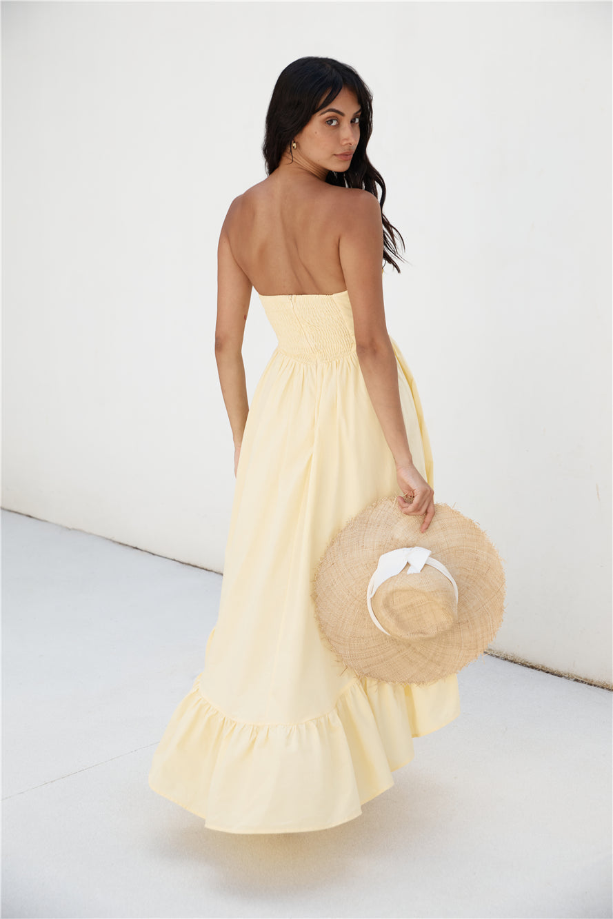 Love In The Summer Maxi Dress Yellow-Roy Dress