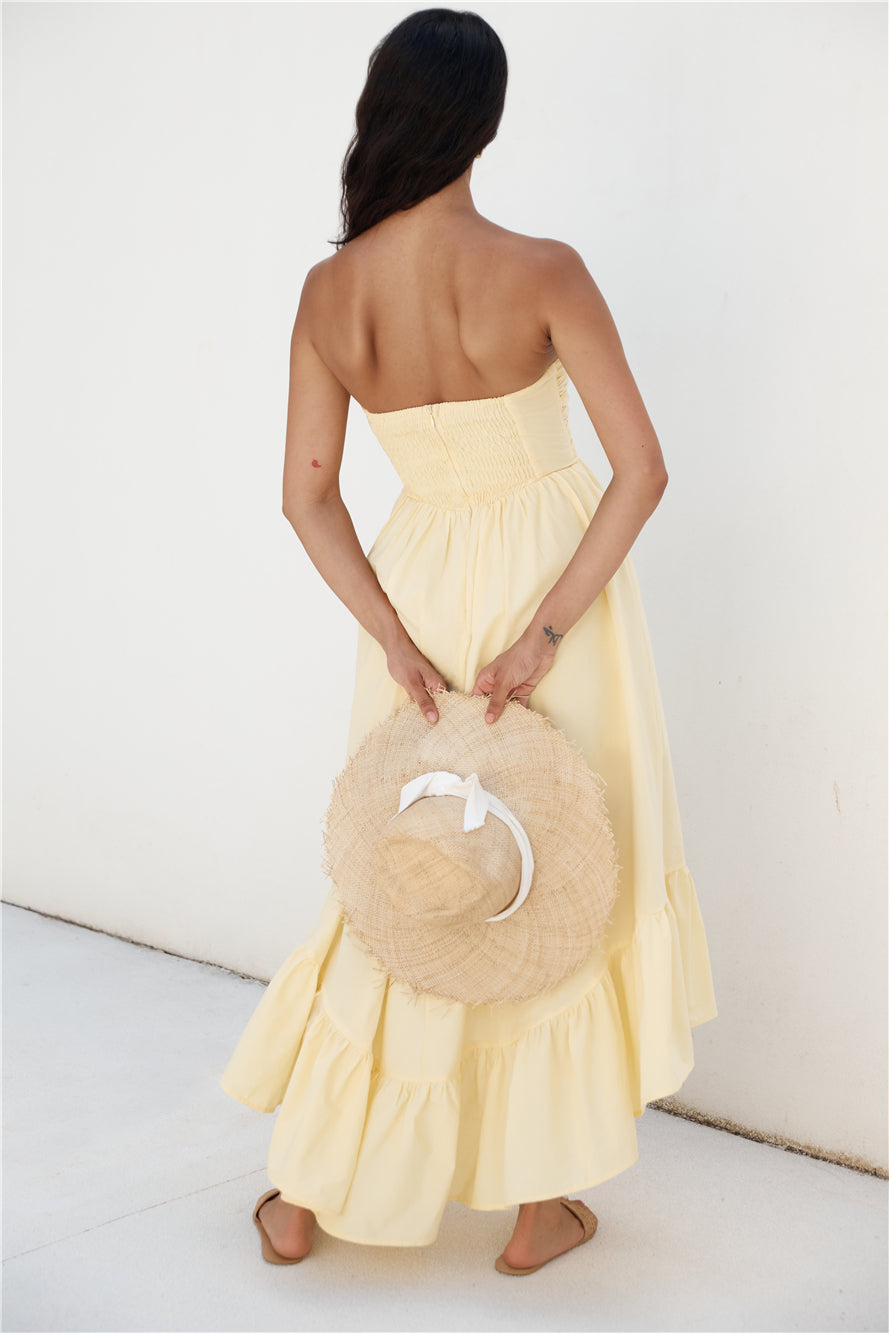 Love In The Summer Maxi Dress Yellow-Roy Dress