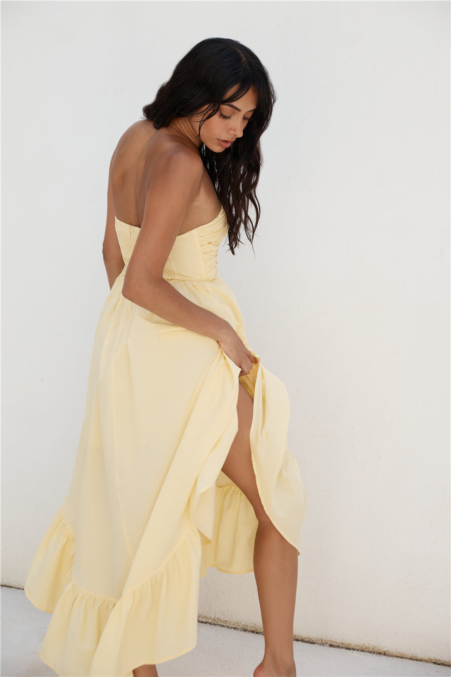 Love In The Summer Maxi Dress Yellow-Roy Dress
