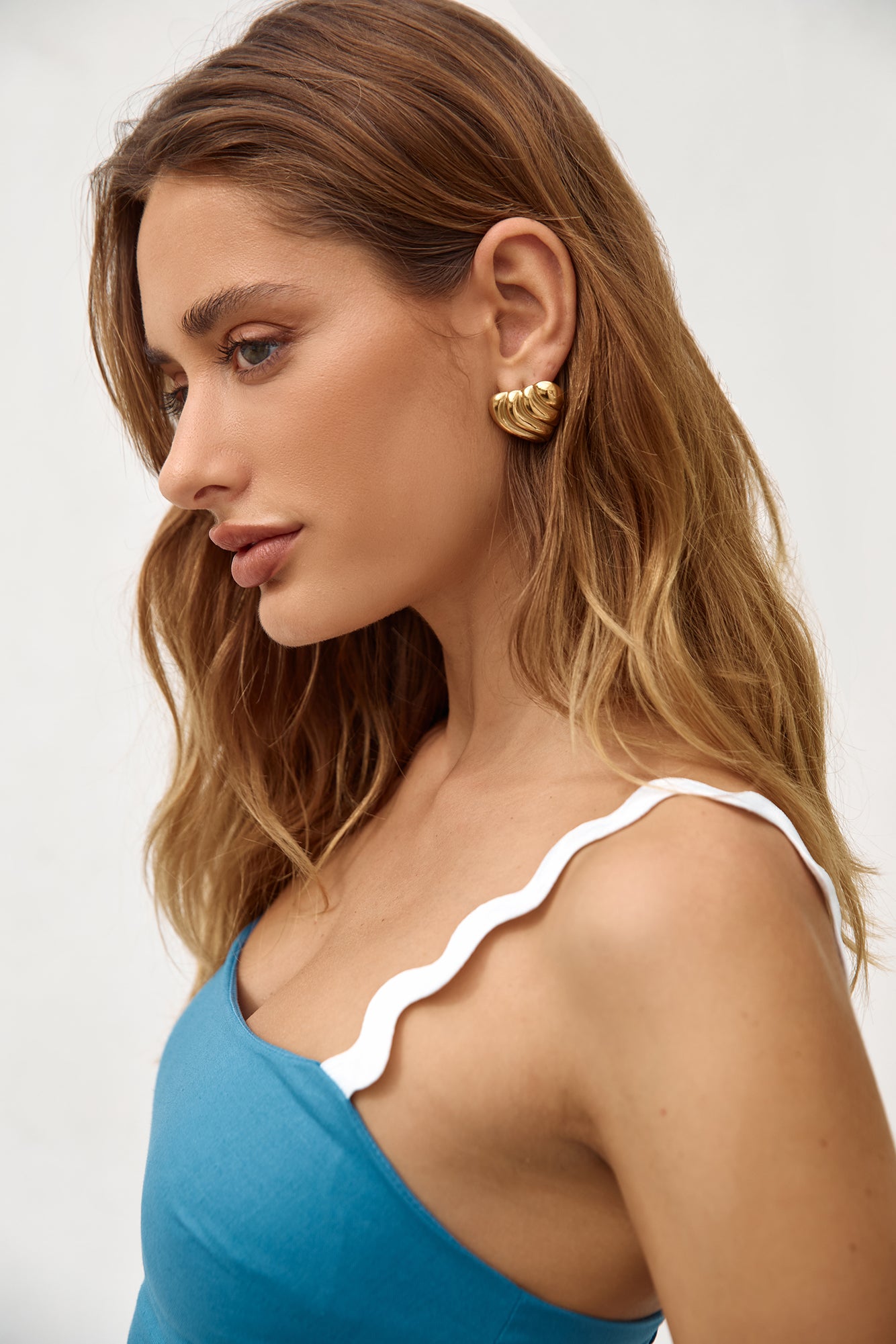 18k Gold Plated Fave Places Earrings Gold-Roy Dress