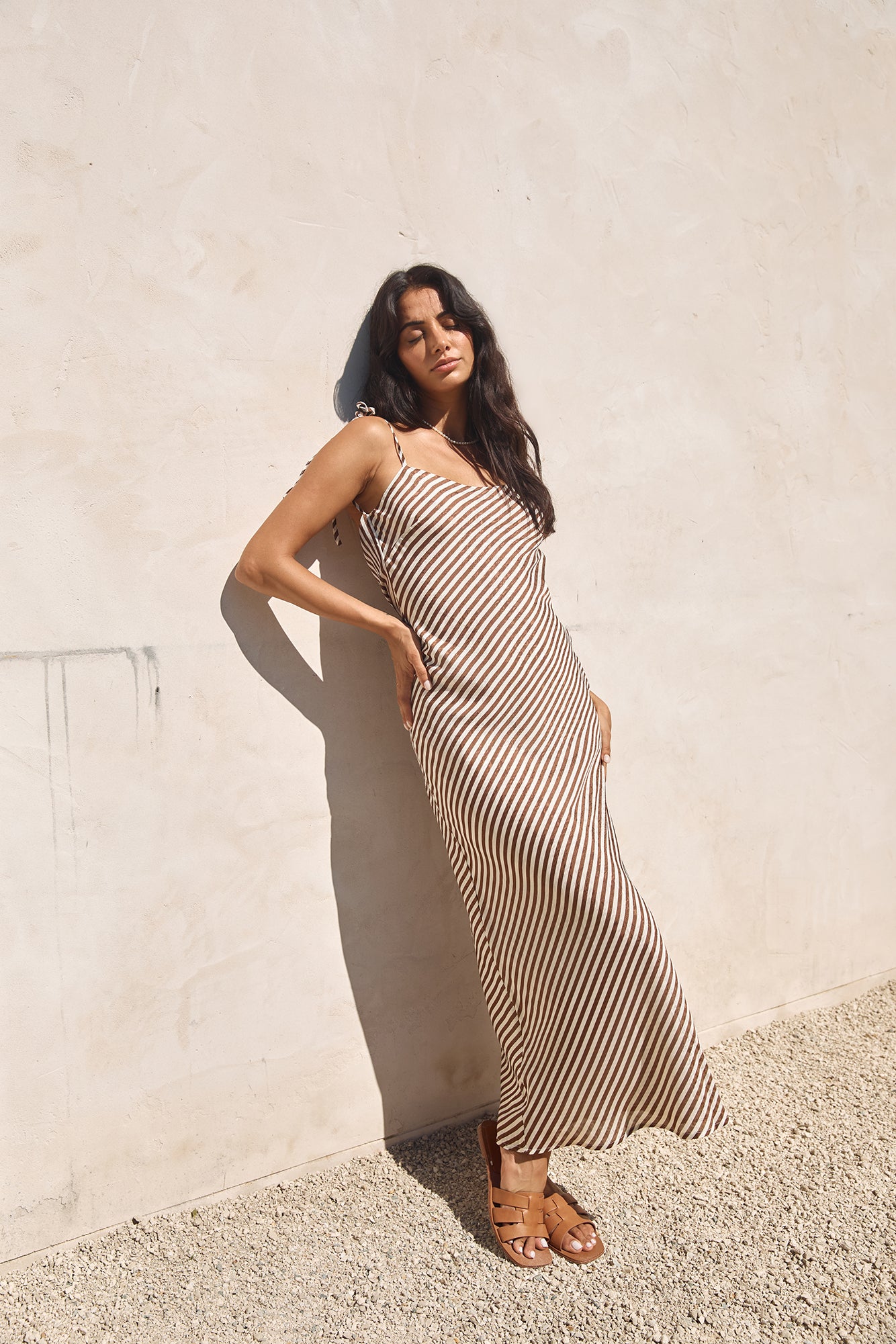 Dedicated To You Maxi Dress Brown-Roy Dress