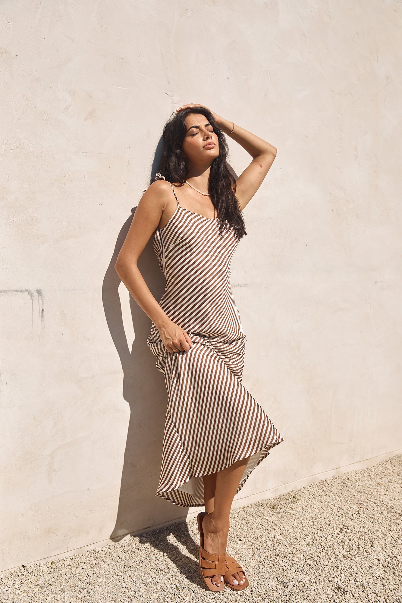 Dedicated To You Maxi Dress Brown-Roy Dress