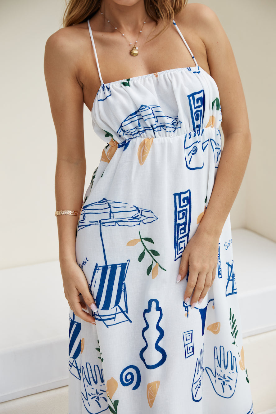 Sunkissed Sites Maxi Dress Blue-Roy Dress