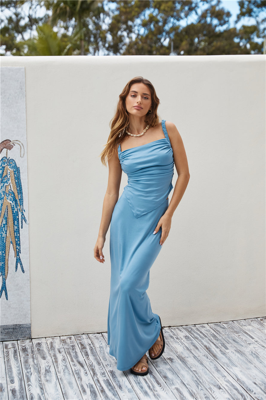 Girls Night Asymmetrical Tank Top Blue-Roy Dress