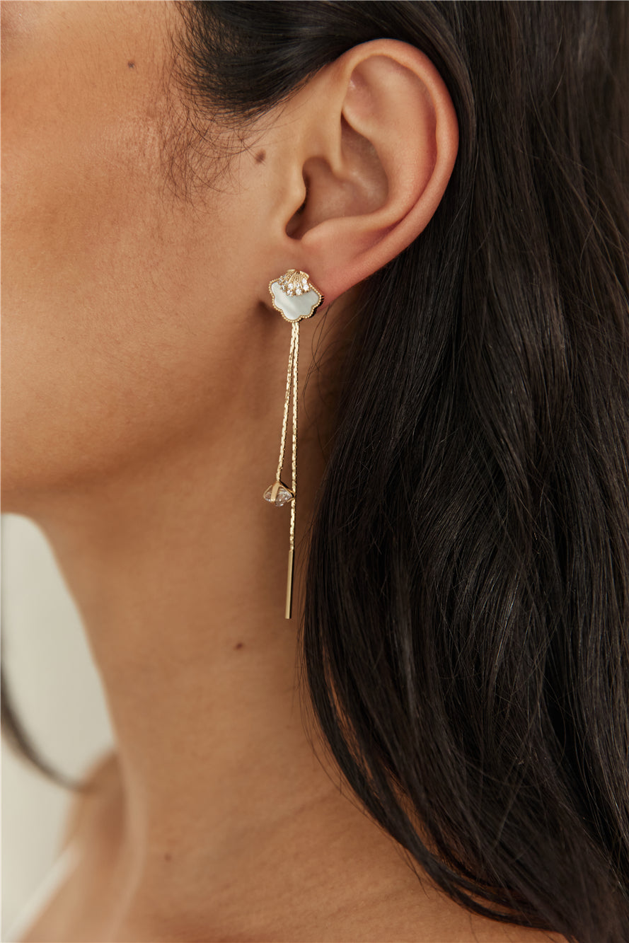 18K Gold Plated Endless Shore Earrings Gold-Roy Dress