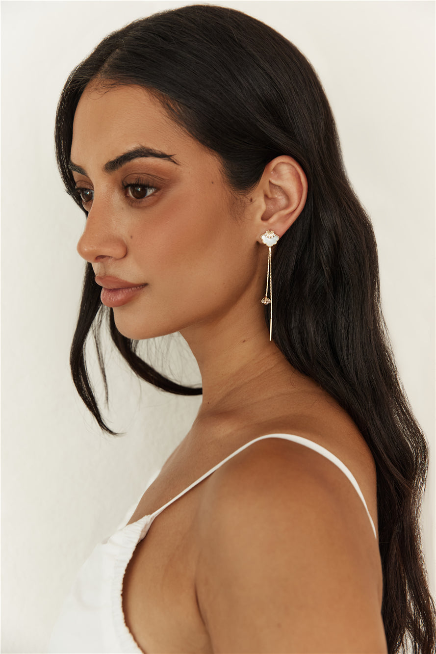 18K Gold Plated Endless Shore Earrings Gold-Roy Dress