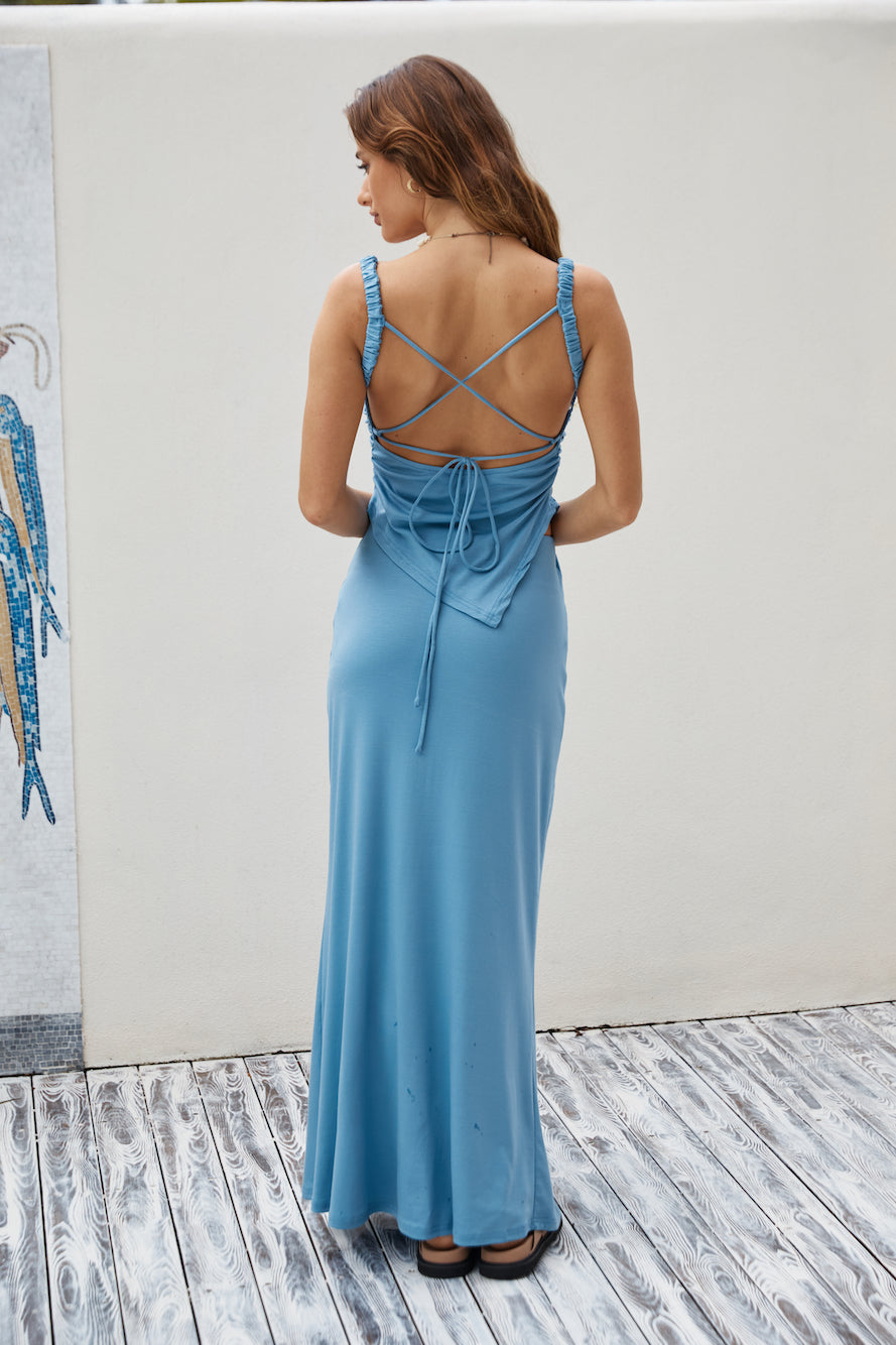 Girls Night Asymmetrical Tank Top Blue-Roy Dress