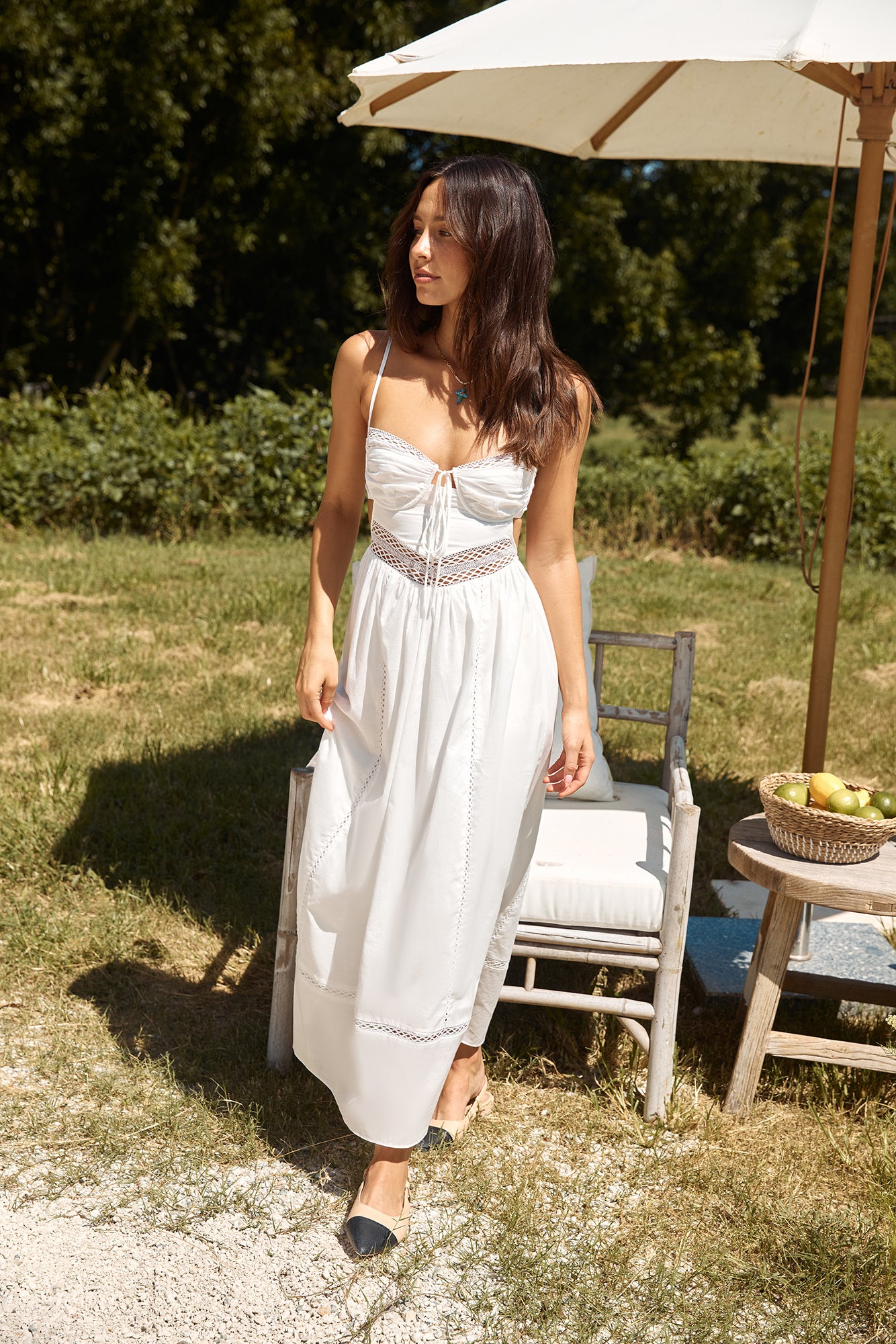 Between Fields Maxi Dress White-Roy Dress