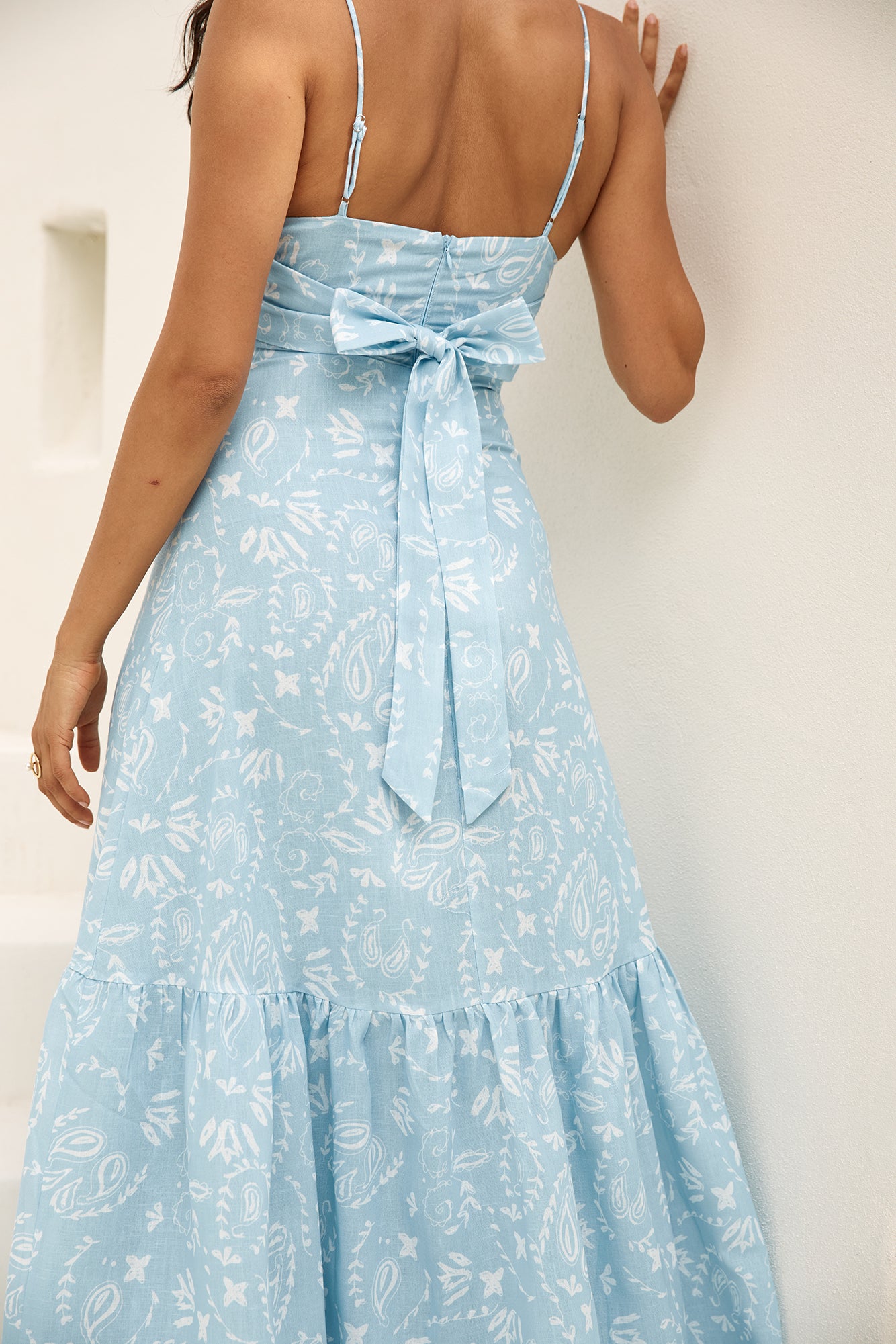 Bright Skies Maxi Dress Blue-Roy Dress