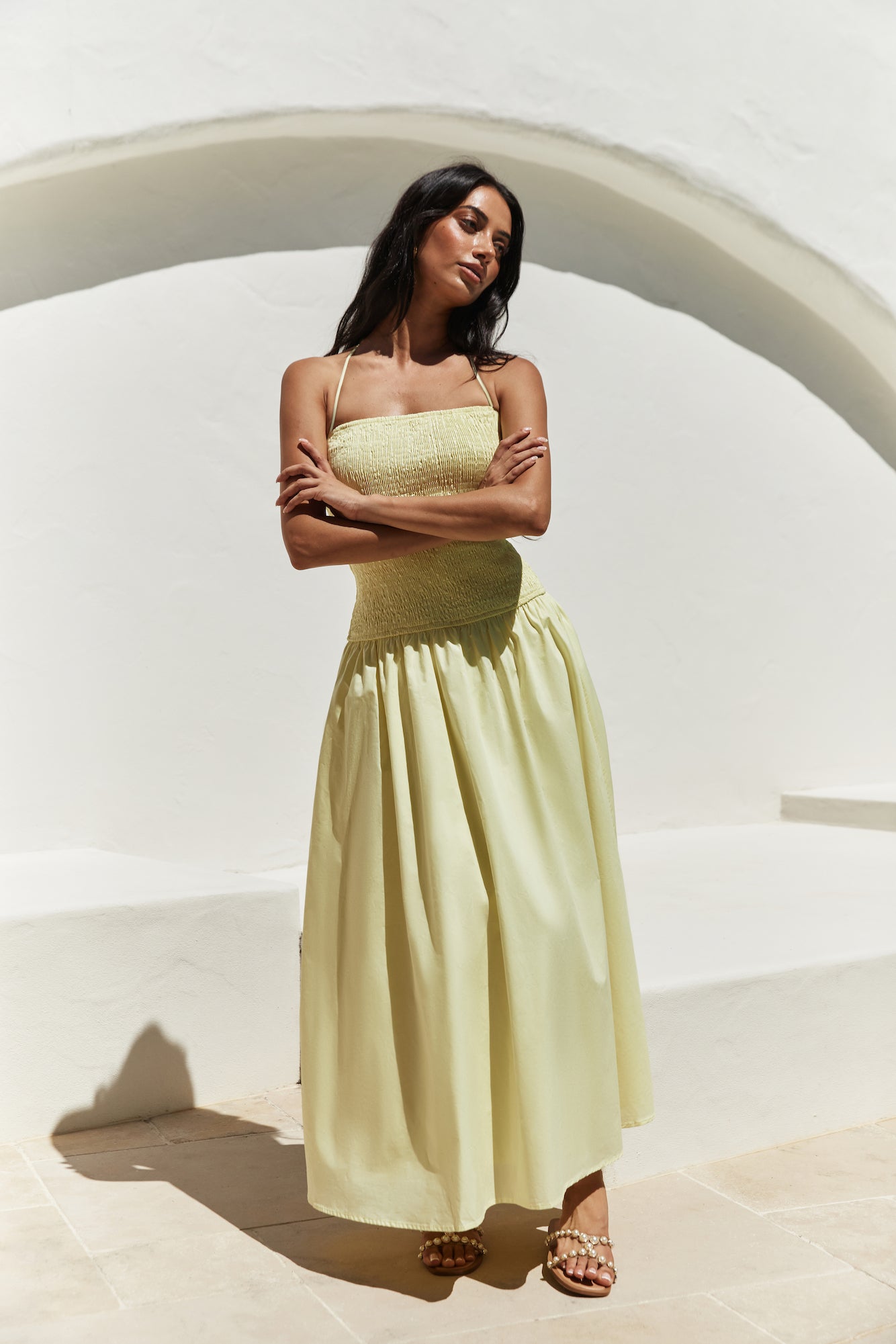 Blessed Destiny Maxi Dress Yellow-Roy Dress