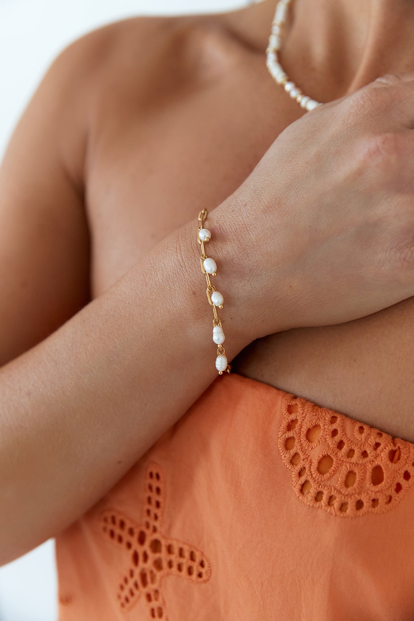 Pearl Bloom Bracelet Gold-Roy Dress
