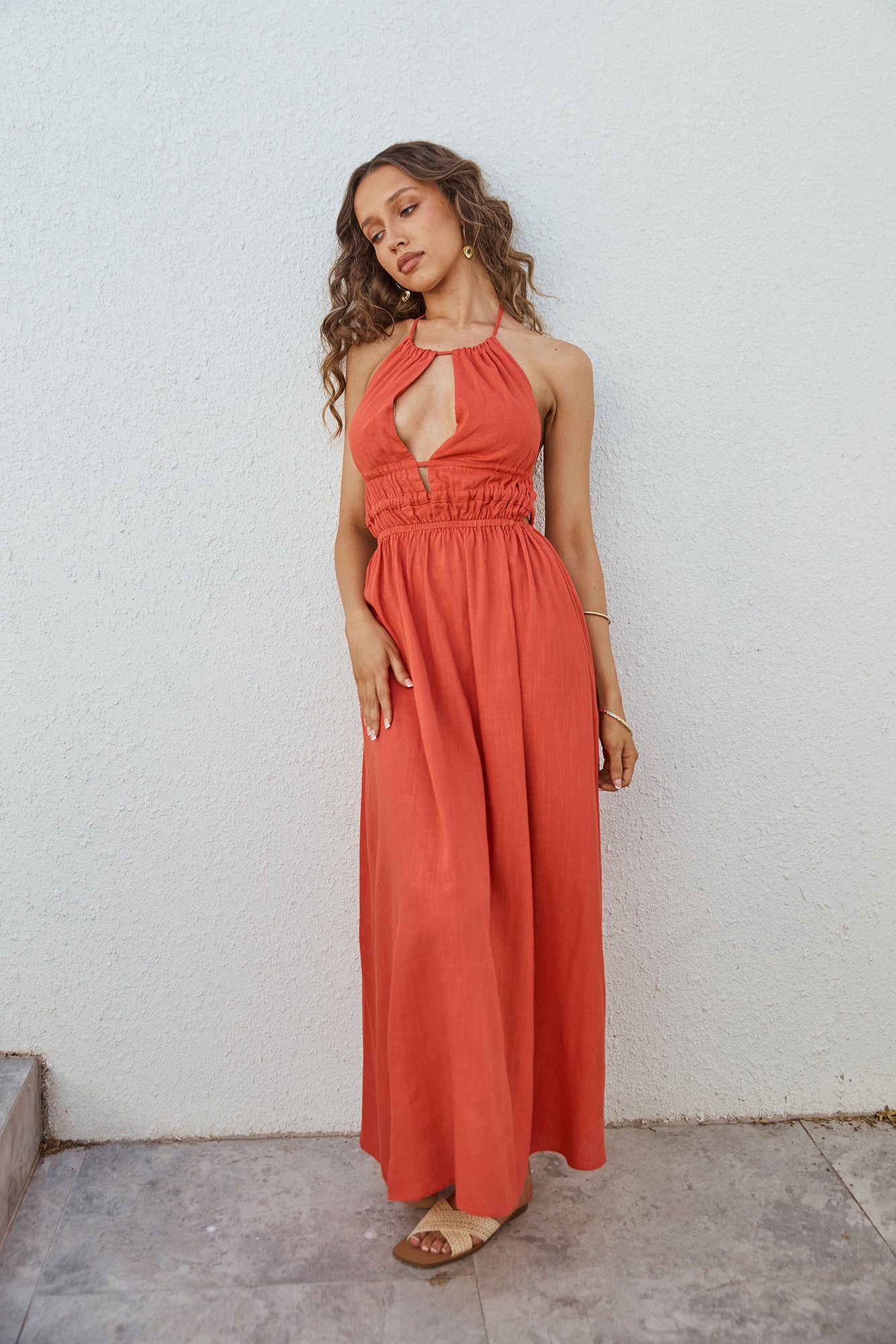 Feeling Spicy Maxi Dress Red-Roy Dress