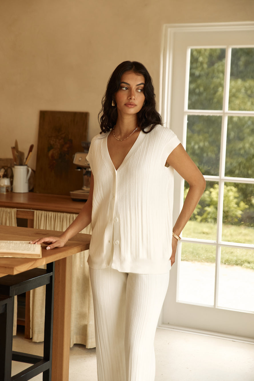 Seeking Memories Vest Top White-Roy Dress