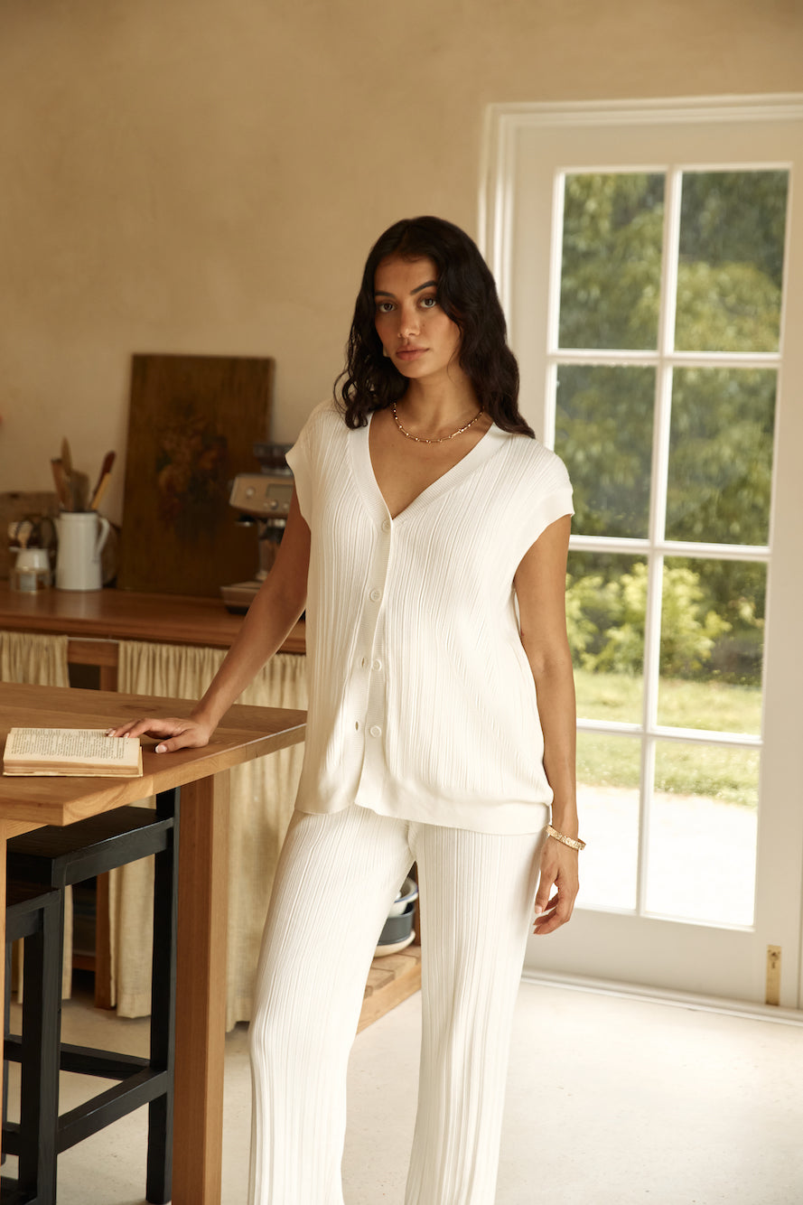 Seeking Memories Vest Top White-Roy Dress