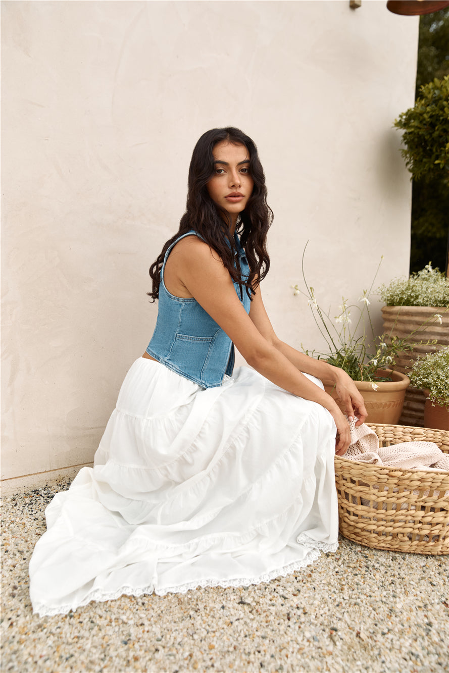 LEVI'S Slim Fit Lilou Denim Vest Blushing Don-Roy Dress