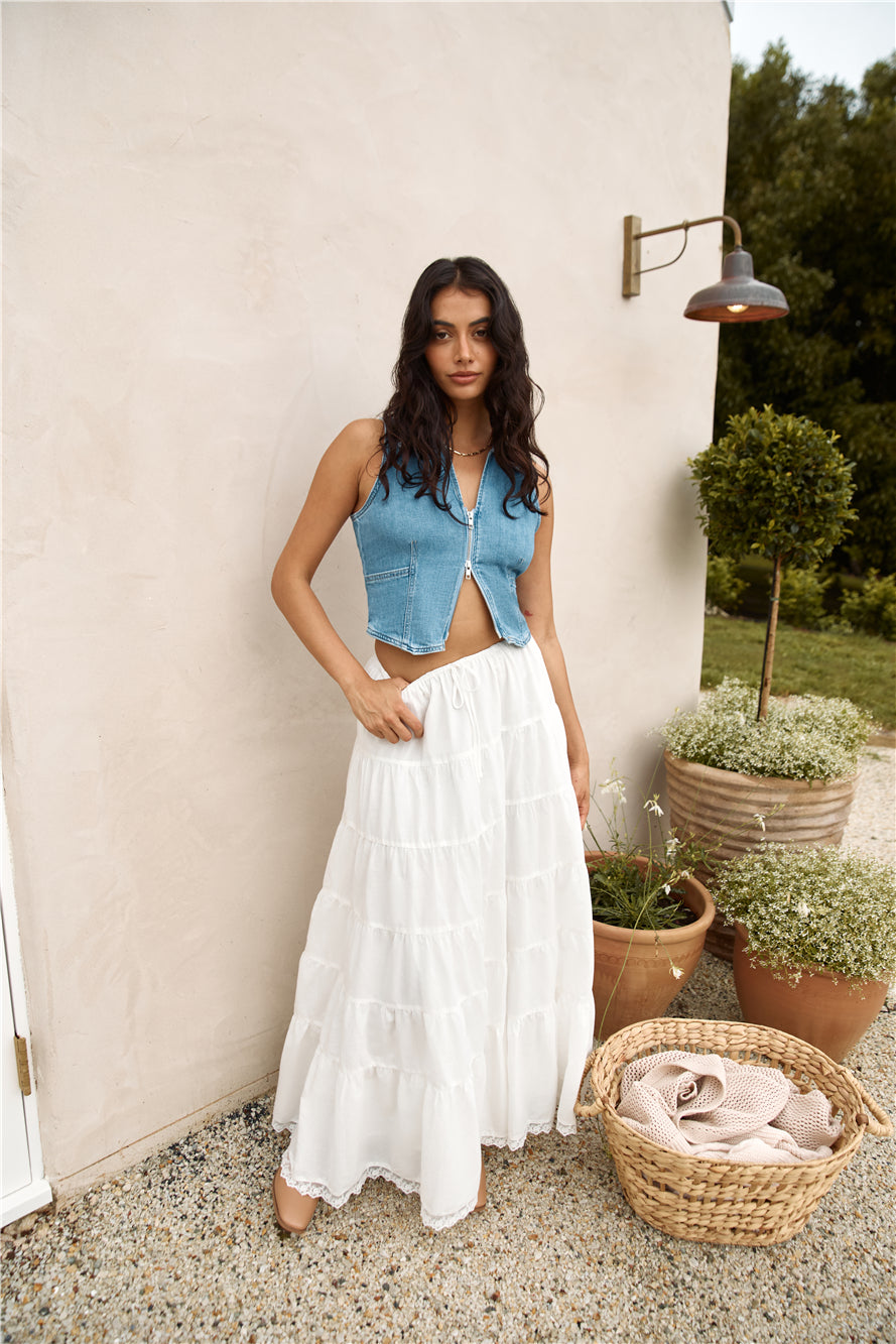 LEVI'S Slim Fit Lilou Denim Vest Blushing Don-Roy Dress