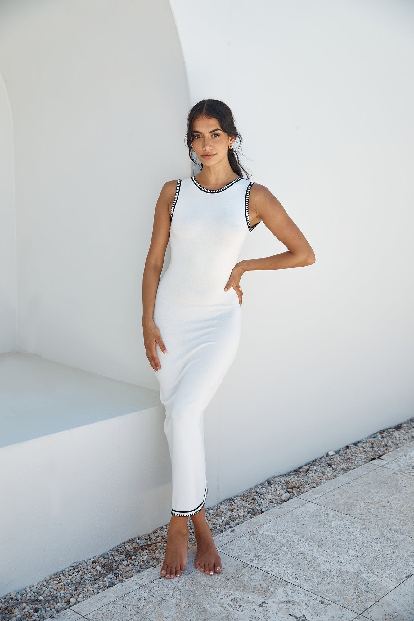 SNDYS Ellery Maxi Dress White-Roy Dress