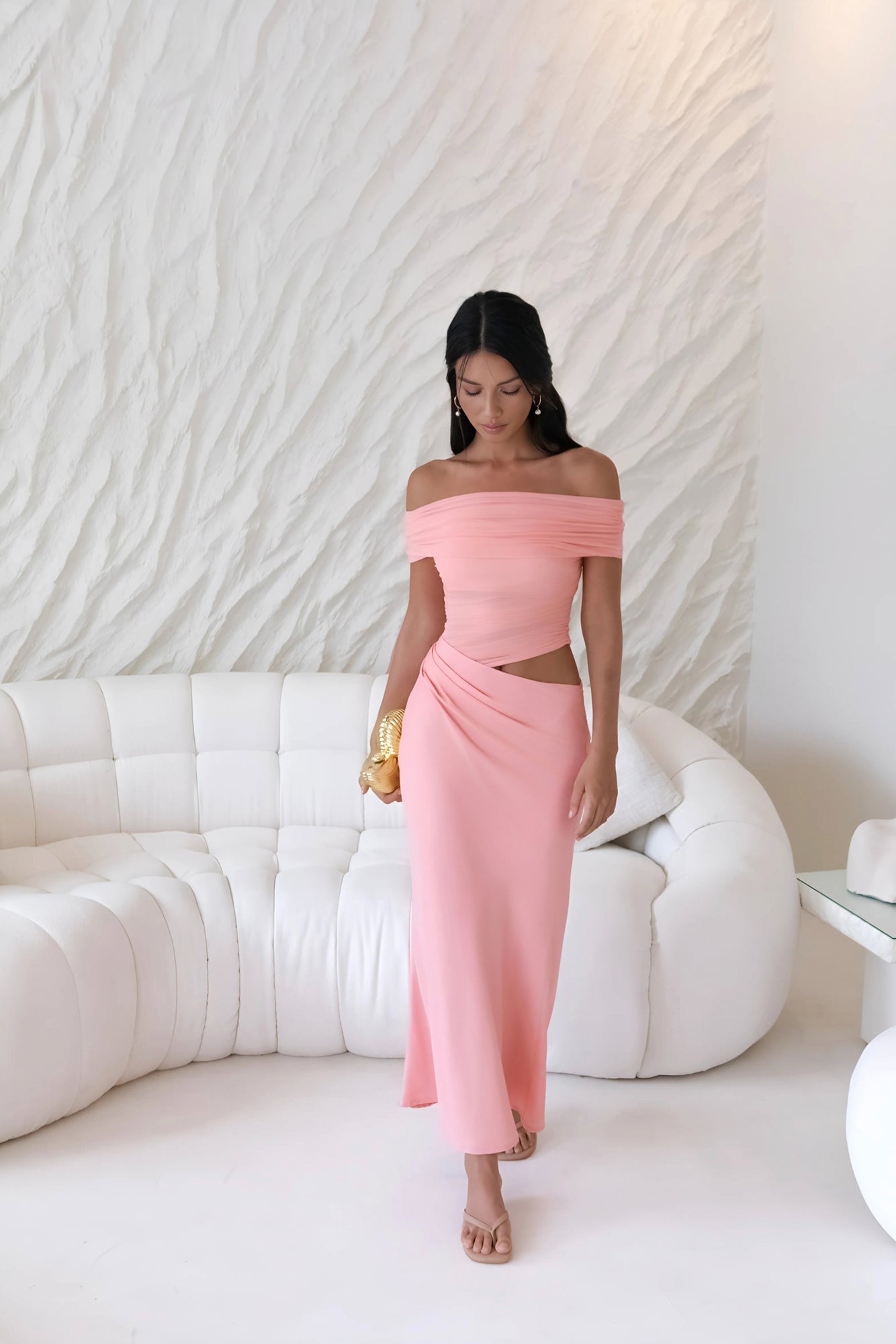 Coastal Reverie Maxi Dress Pink-Roy Dress