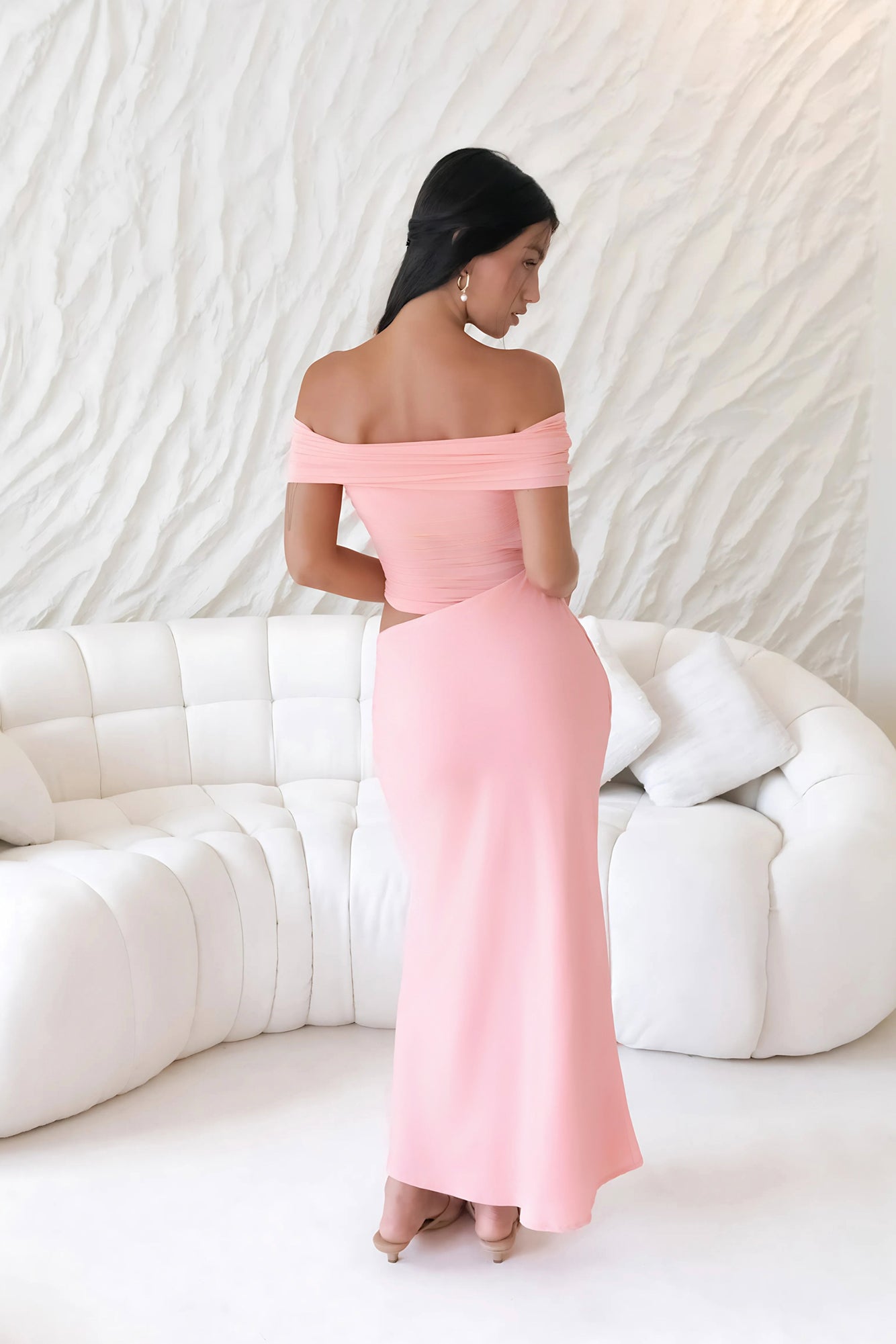 Coastal Reverie Maxi Dress Pink-Roy Dress