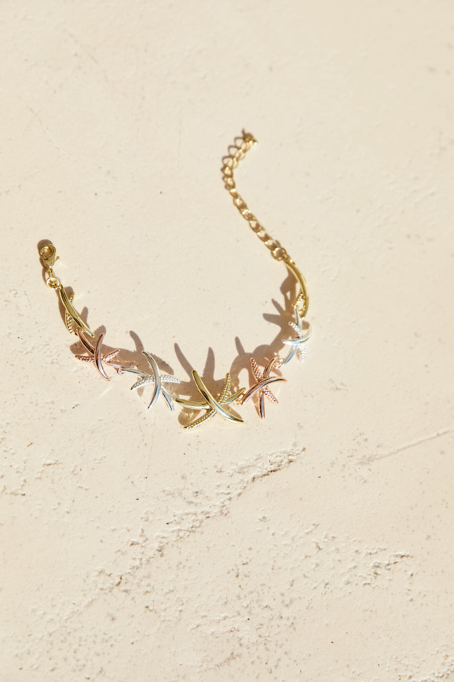 18K Gold plated Saltwater Bracelet Gold-Roy Dress