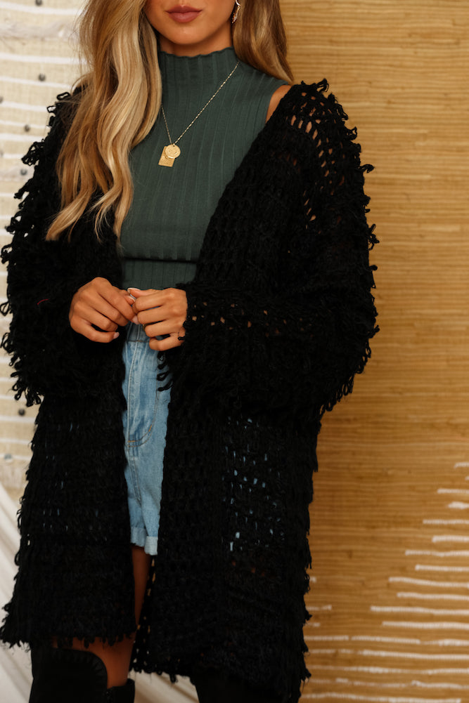 Crosley Knit Cardigan Black-Roy Dress