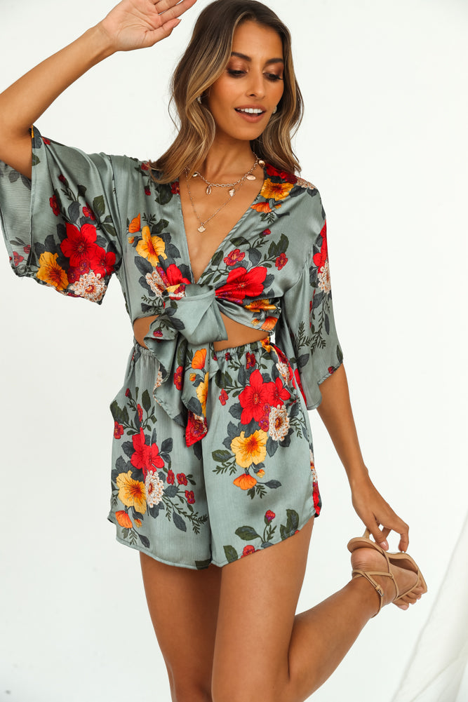 Calypso Romper-Roy Dress