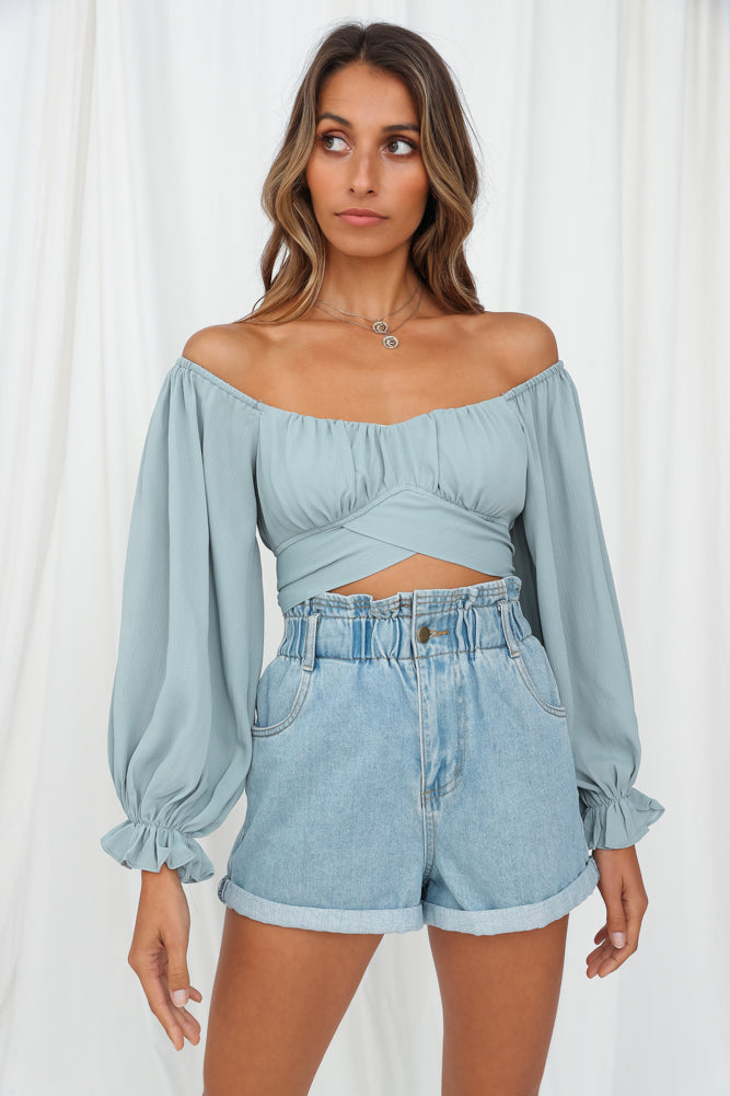 Cabriole Crop Top Sage-Roy Dress
