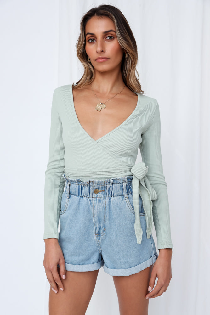 Arc de Triomphe Wrap Top Sage-Roy Dress