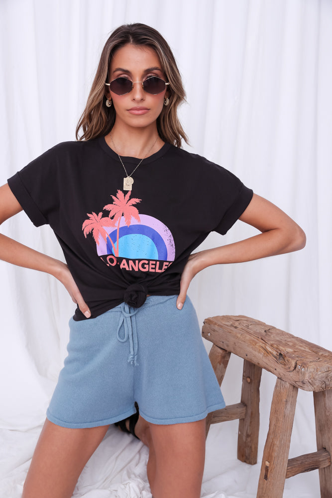 The Others The Vintage Tee Vintage Black LA Palms-Roy Dress