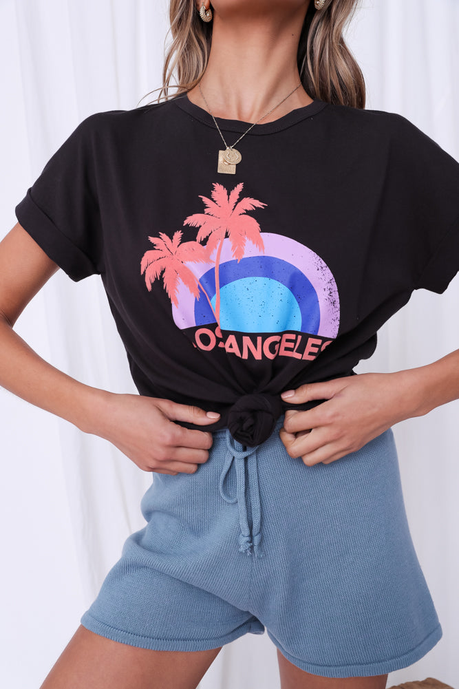 The Others The Vintage Tee Vintage Black LA Palms-Roy Dress