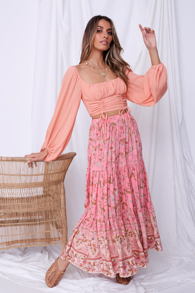 Kore Maxi Skirt Pink-Roy Dress