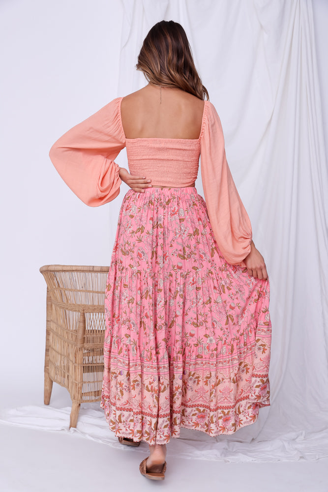 Kore Maxi Skirt Pink-Roy Dress