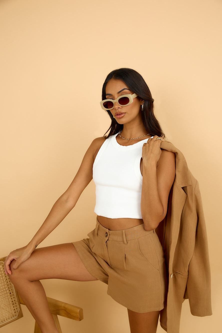 GIRL AND THE SUN Averie Shorts Walnut-Roy Dress