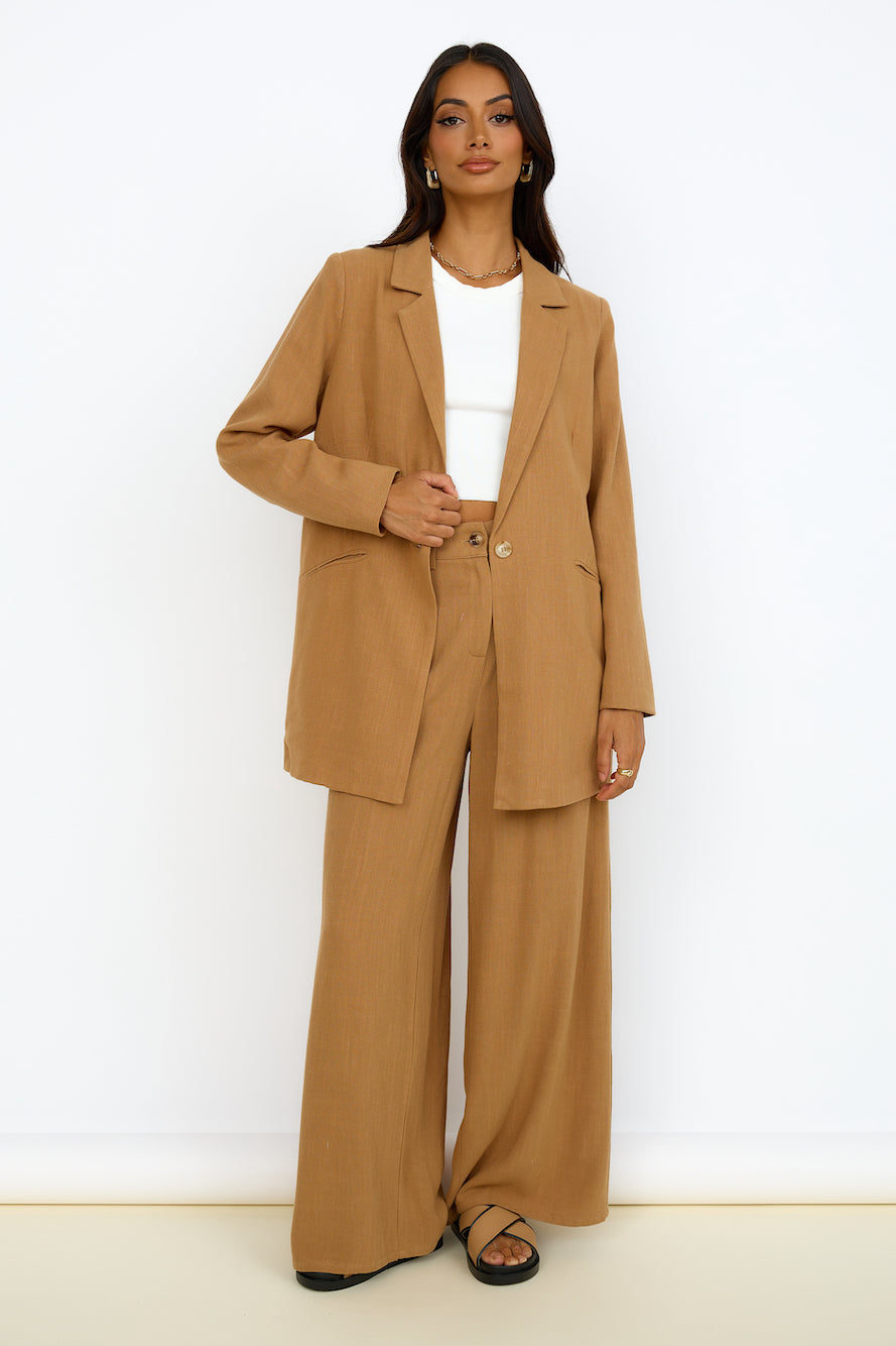 GIRL AND THE SUN Dolores Blazer Walnut-Roy Dress
