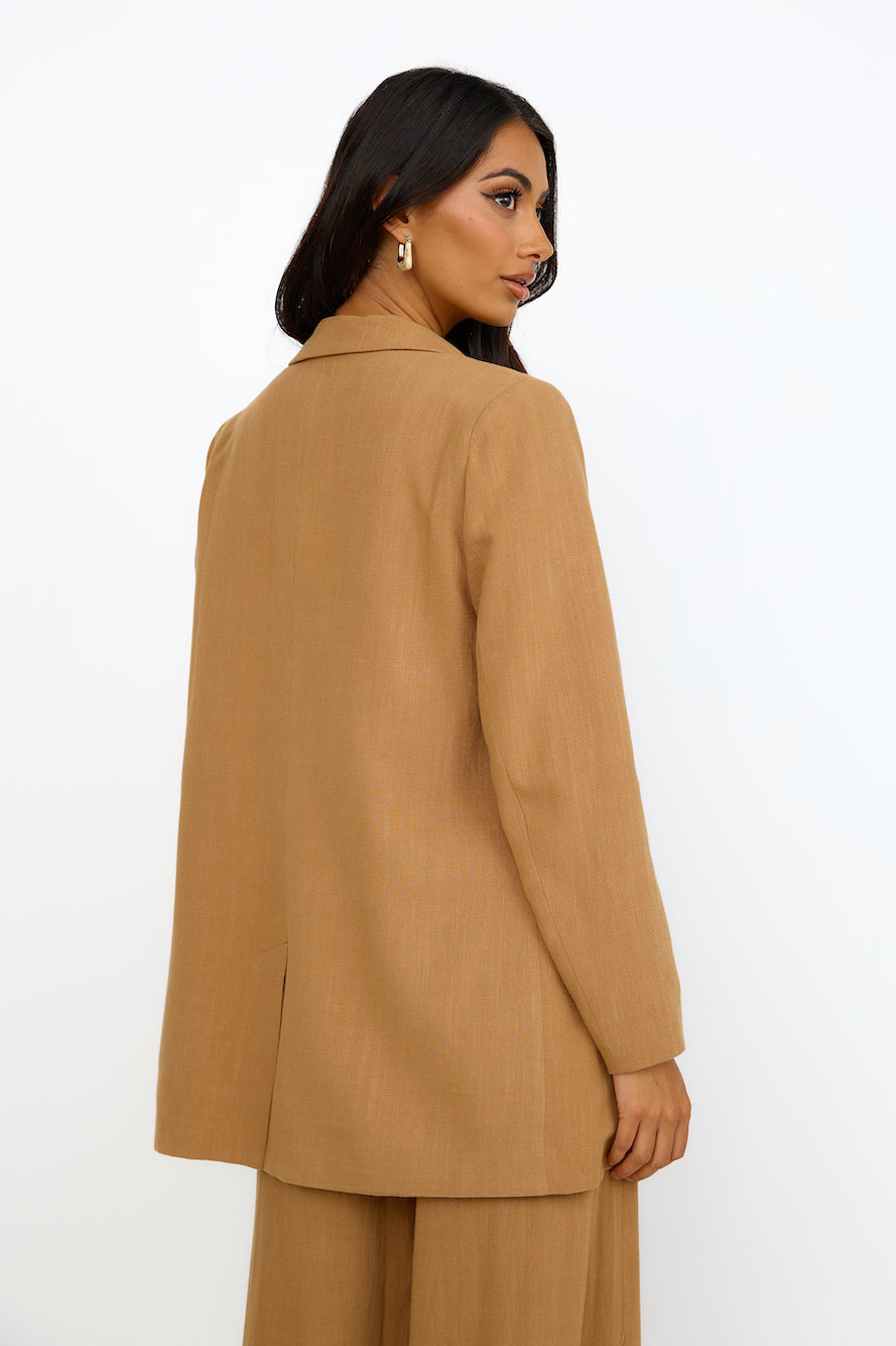 GIRL AND THE SUN Dolores Blazer Walnut-Roy Dress
