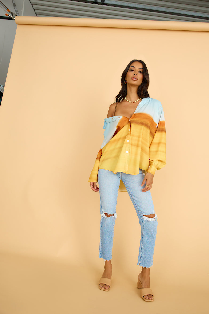 ABRAND A '94 High Slim Harper Jean Organic Rip-Roy Dress