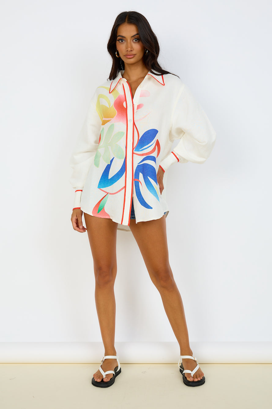 C/MEO COLLECTIVE  HYPERREAL SHIRT ABSTRACTION PRINT-Roy Dress