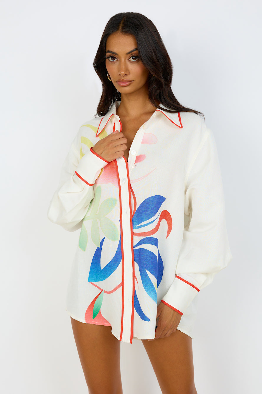C/MEO COLLECTIVE  HYPERREAL SHIRT ABSTRACTION PRINT-Roy Dress