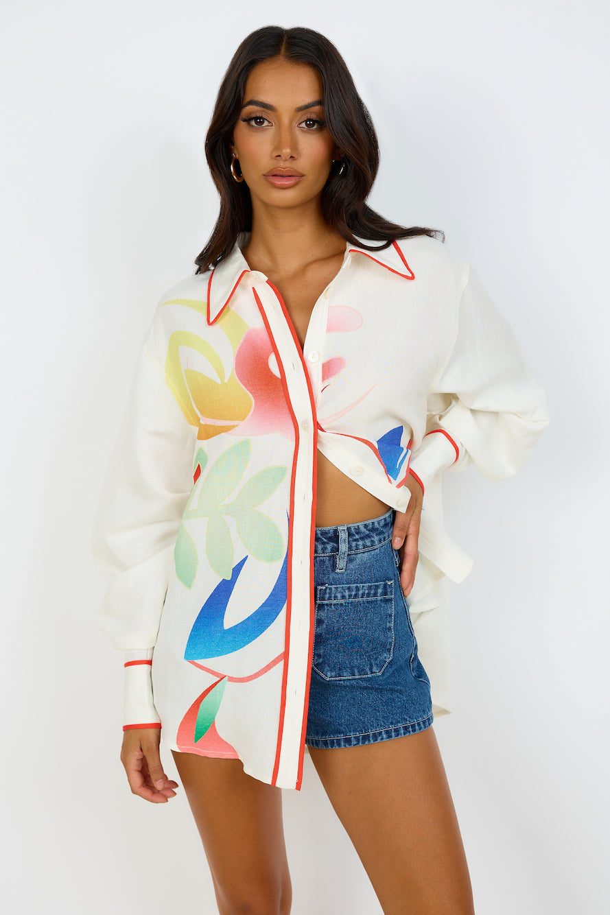 C/MEO COLLECTIVE  HYPERREAL SHIRT ABSTRACTION PRINT-Roy Dress