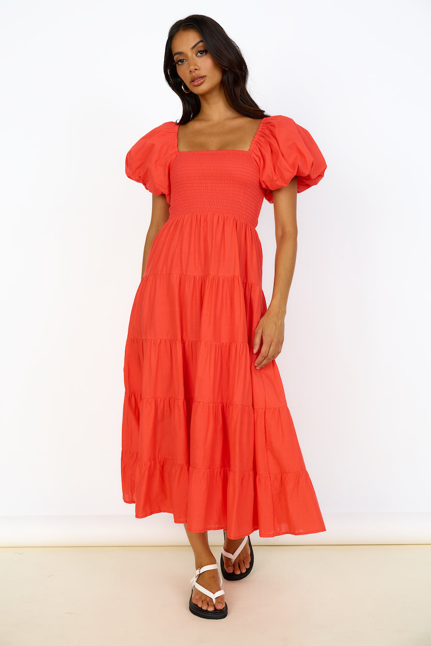 Adela Maxi Dress Red-Roy Dress